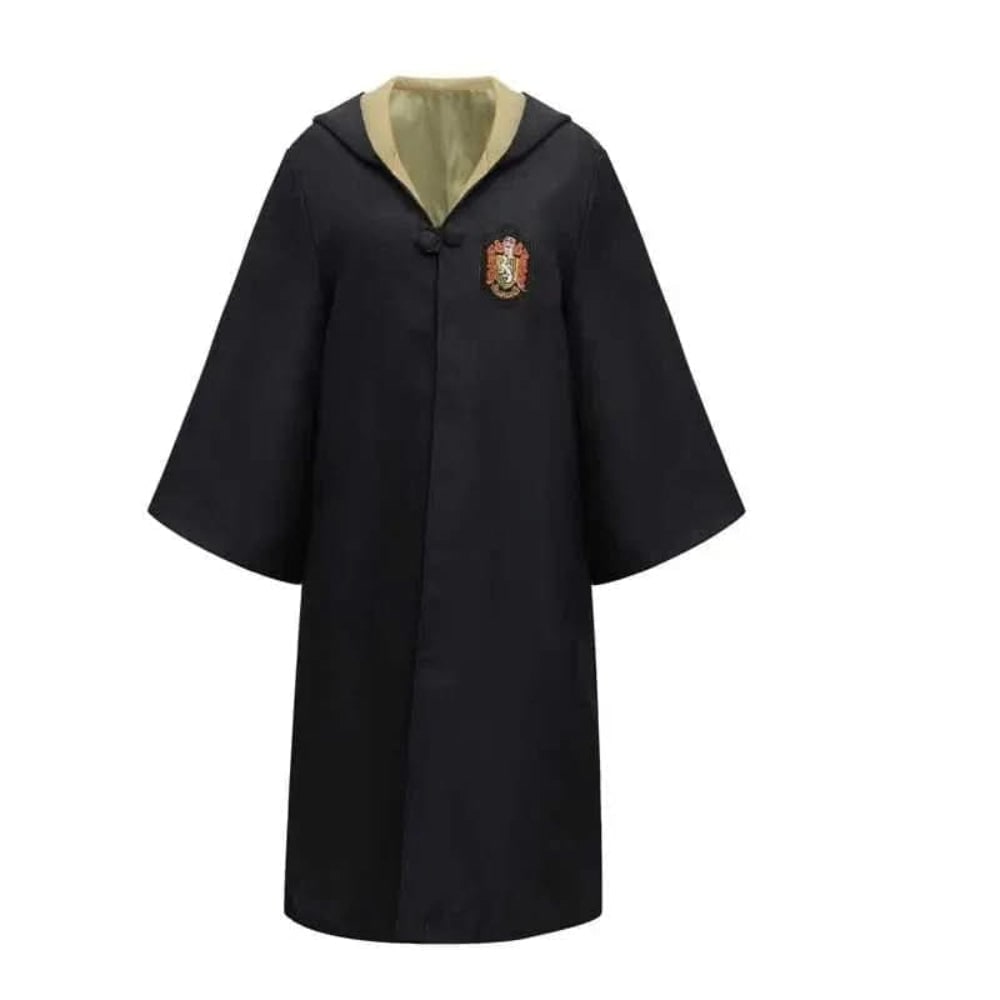 Halloween Wizard Costume with Pointed Hood Embroidered Crest and Accessories Set - Image 3