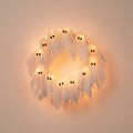 Halloween Wreath with LED Ghost Lights and Gauze Fabric for Door Party Decoration - Image 2