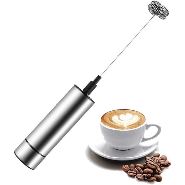 Handheld Electric Milk Frother with Stainless Steel Body and Cordless Portable Design - Image 5