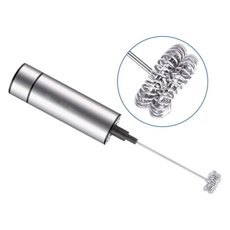 Handheld Electric Milk Frother with Stainless Steel Body and Cordless Portable Design - Image 6