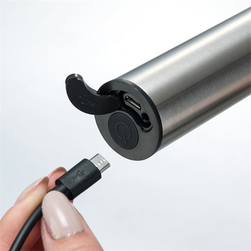 Handheld Electric Milk Frother with Stainless Steel Body and Cordless Portable Design - Image 8