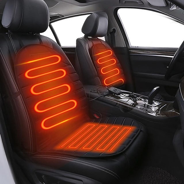Heated Car Seat Cushion with Backrest Support and 12v Quilted Pad Two Heat Settings - Image 10