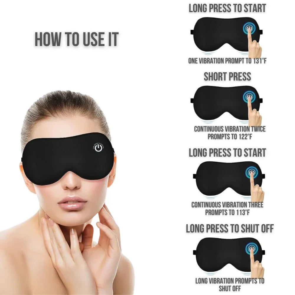 Heated Eye Mask for Sleep with Cordless Rechargeable Design and Silk Comfort - Image 6
