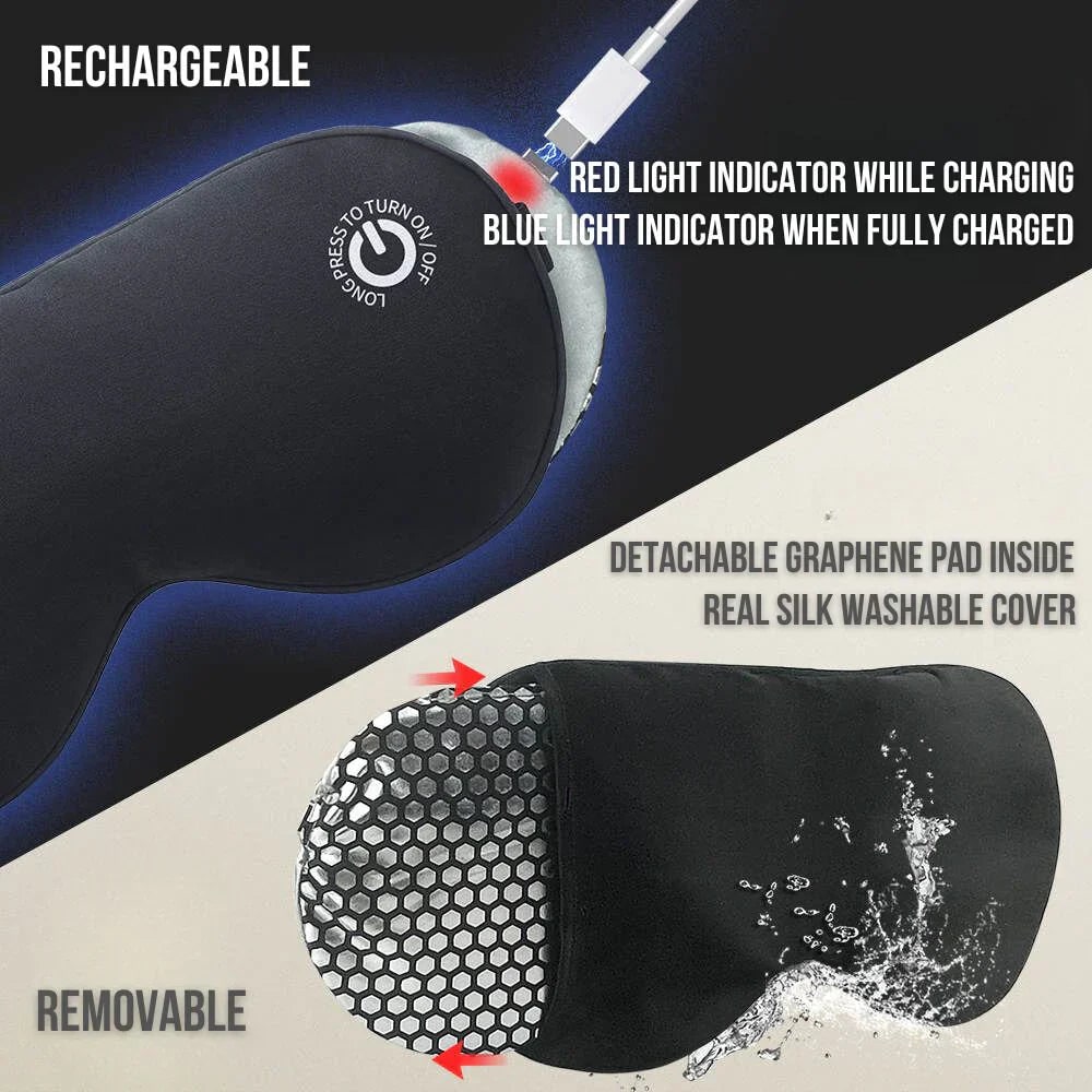 Heated Eye Mask for Sleep with Cordless Rechargeable Design and Silk Comfort - Image 9