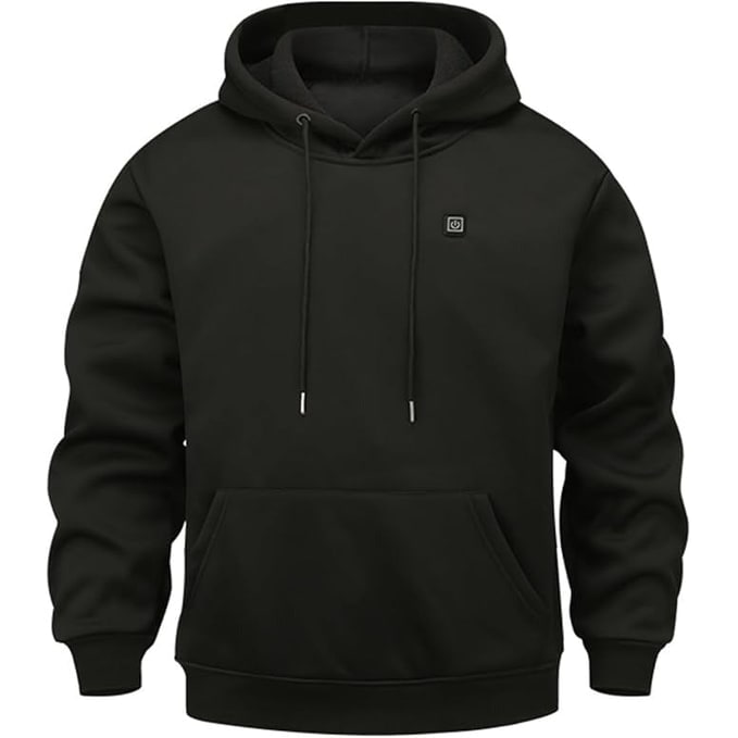 Heated Hoodie with USB Power Full Zip Drawstring Hood and Temperature Control - Image 9