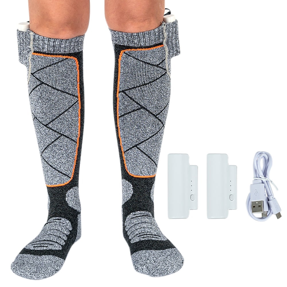 Heated Socks with Rechargeable Battery Knee-High Thermal Knit and Reinforced Heel Toe - Image 4
