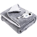 Heated Throw Blanket with Sherpa Fleece Flannel Exterior and Auto Shut-Off Timer - Image 4