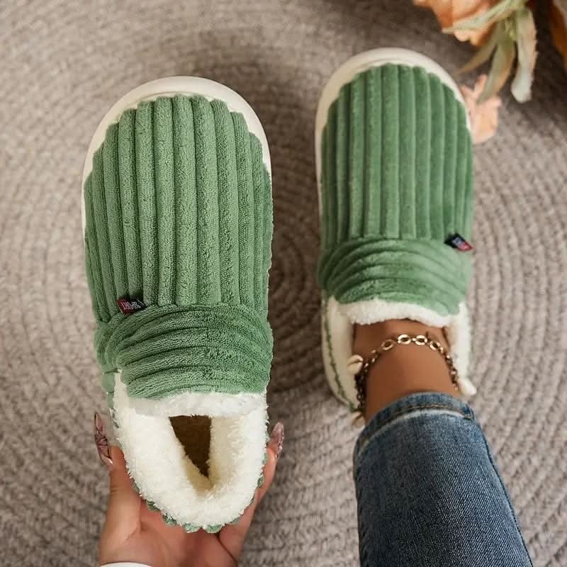 House Slipper Boots with Sherpa Fleece Lining and Rubber Sole - Image 1