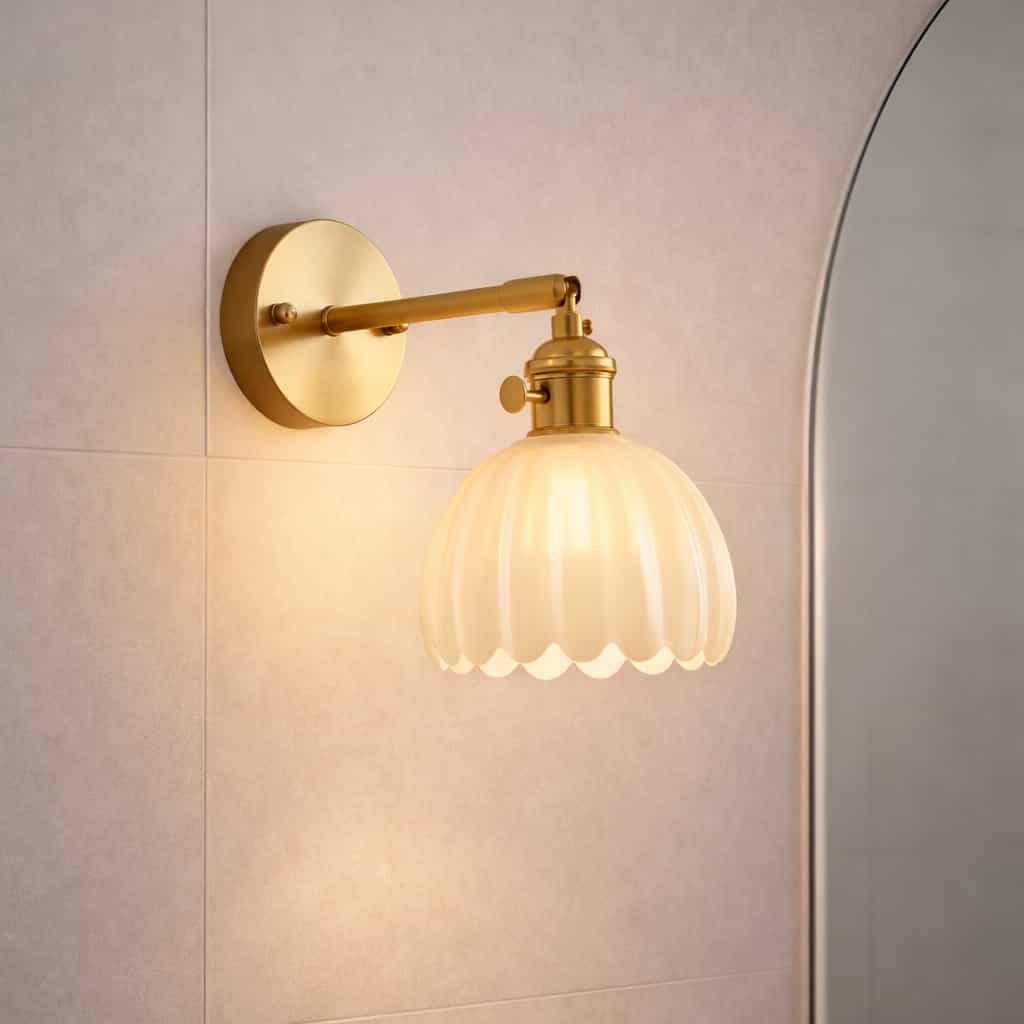 Eamon Vintage Tulip Glass Wall Light