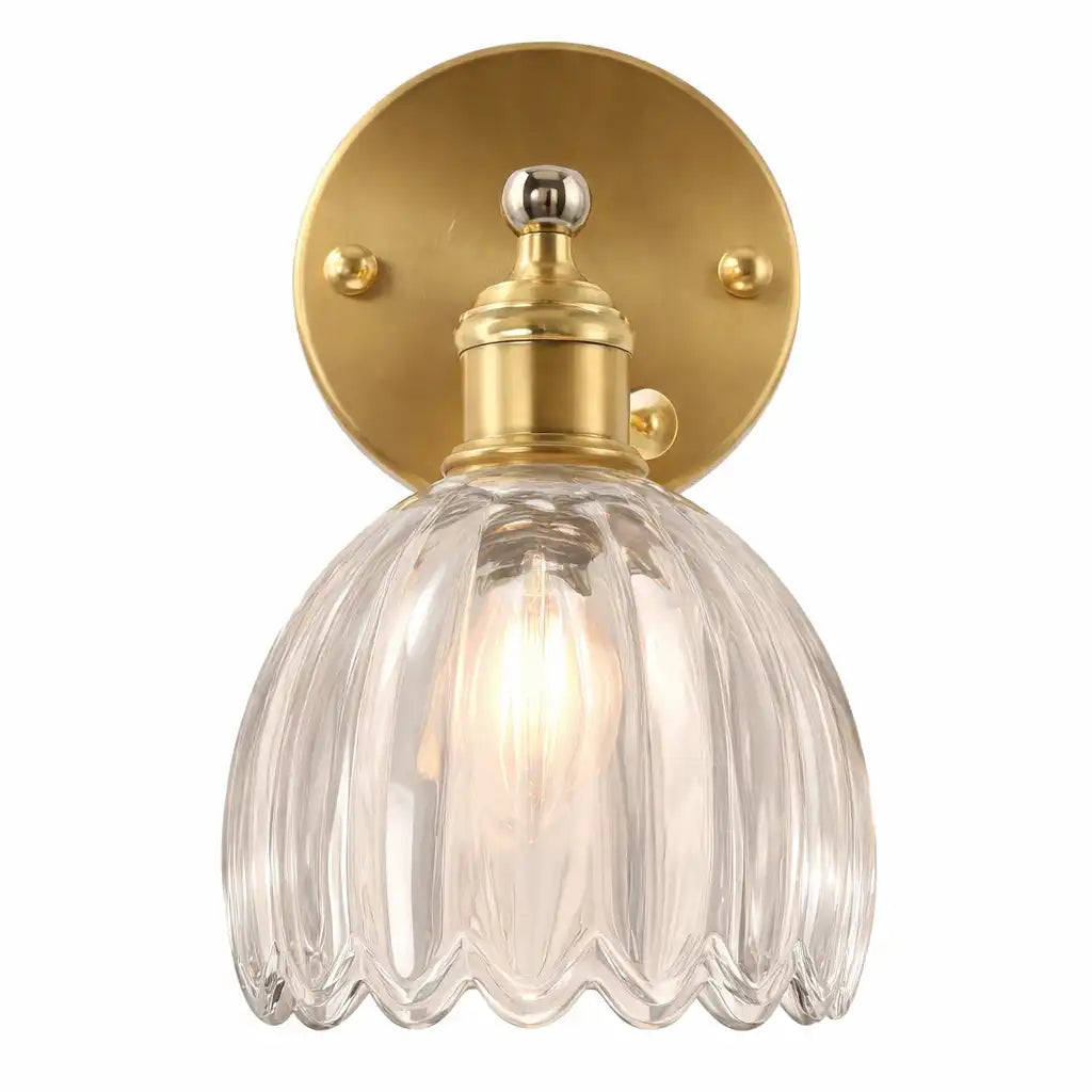 Eamon Vintage Tulip Glass Wall Light