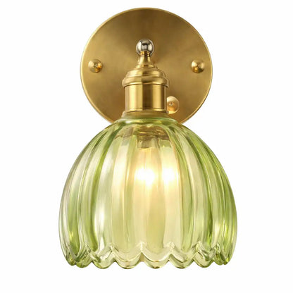 Retro Tulip Glass Wall Sconce