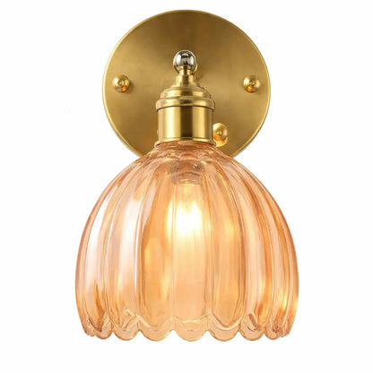 Retro Tulip Glass Wall Sconce