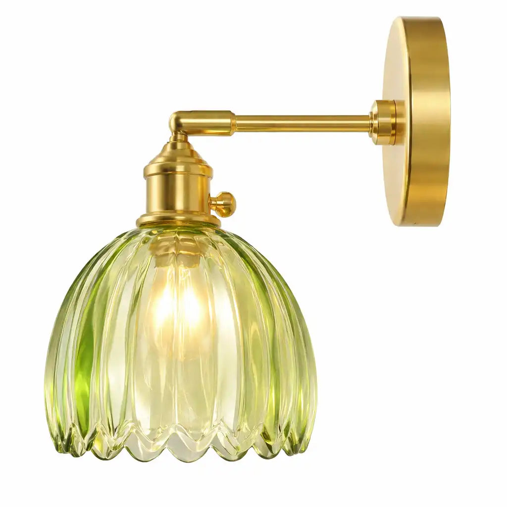 Eamon Vintage Tulip Glass Wall Light