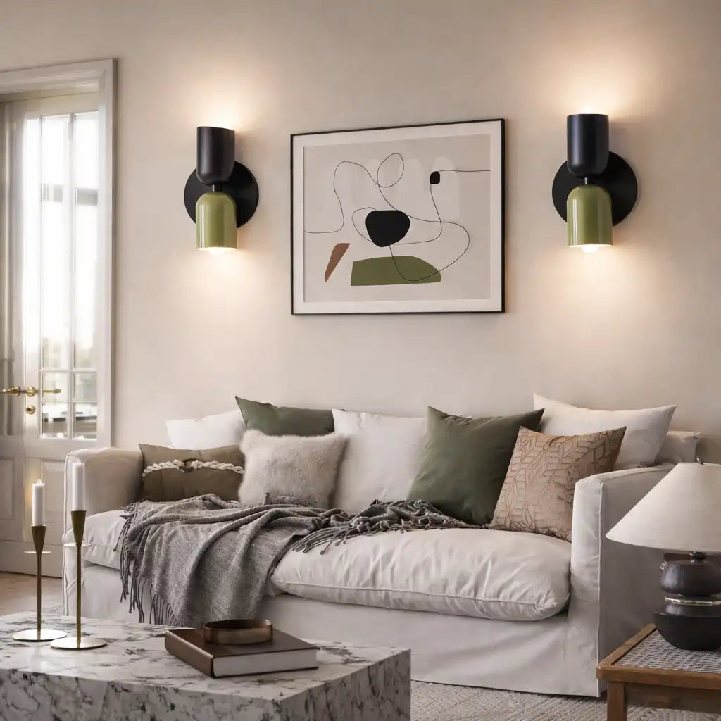 Amaris Minimalist Cream Glass Wall Light