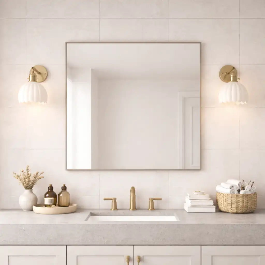 Retro Tulip Glass Wall Sconce