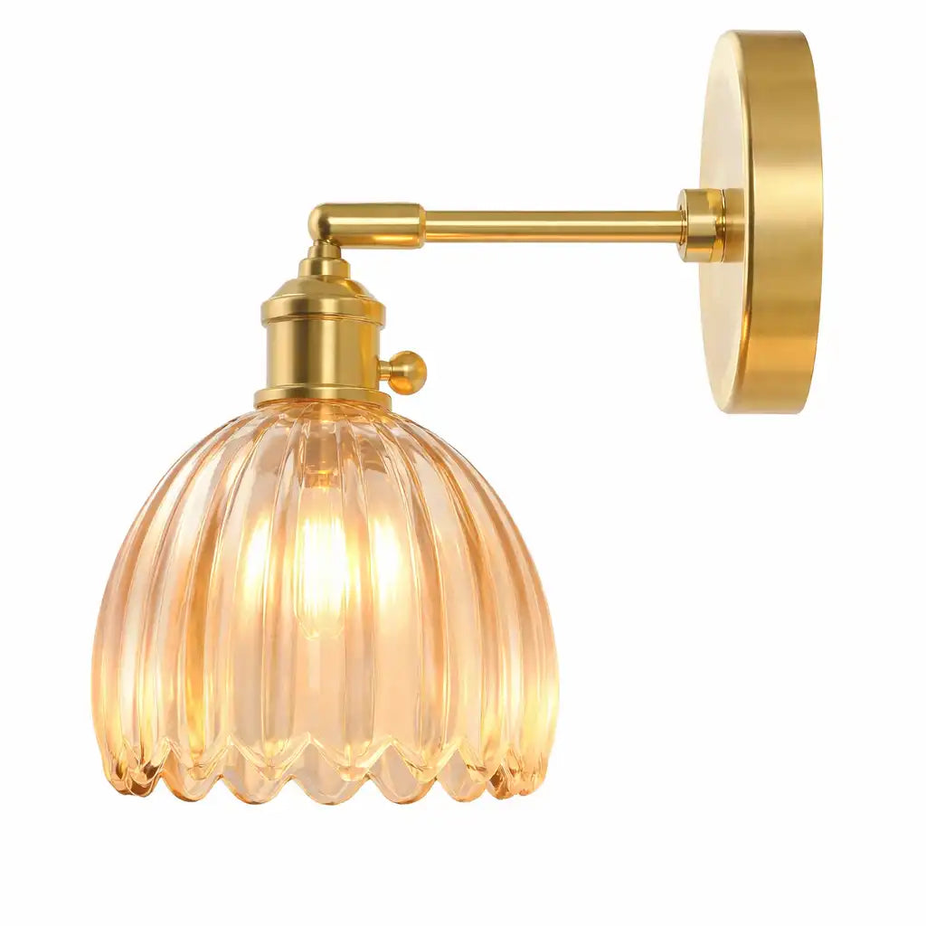 Eamon Vintage Tulip Glass Wall Light