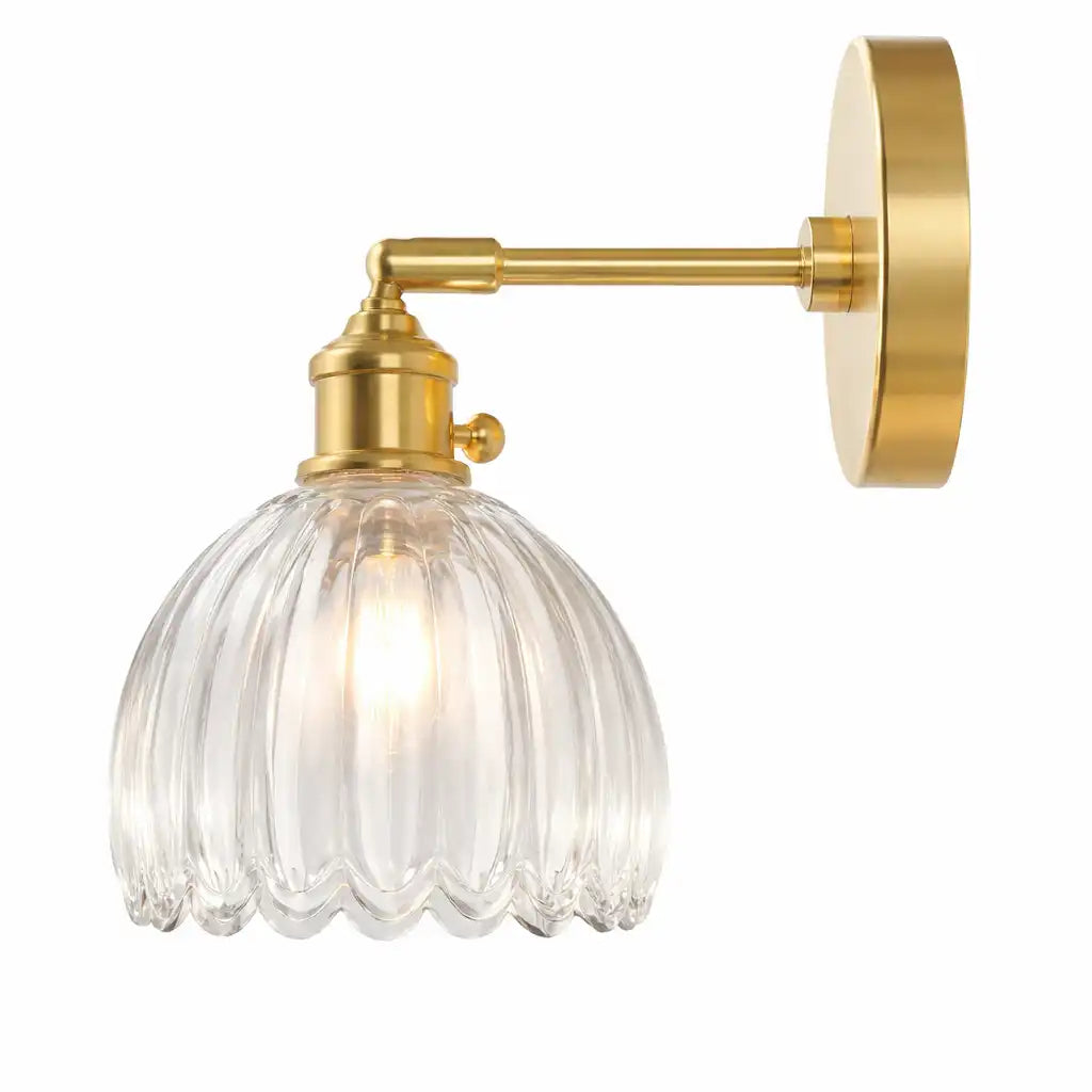 Eamon Vintage Tulip Glass Wall Light