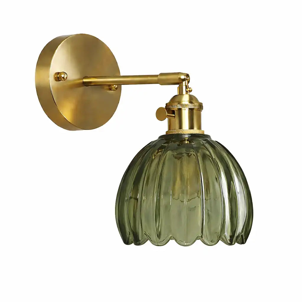 Eamon Vintage Tulip Glass Wall Light