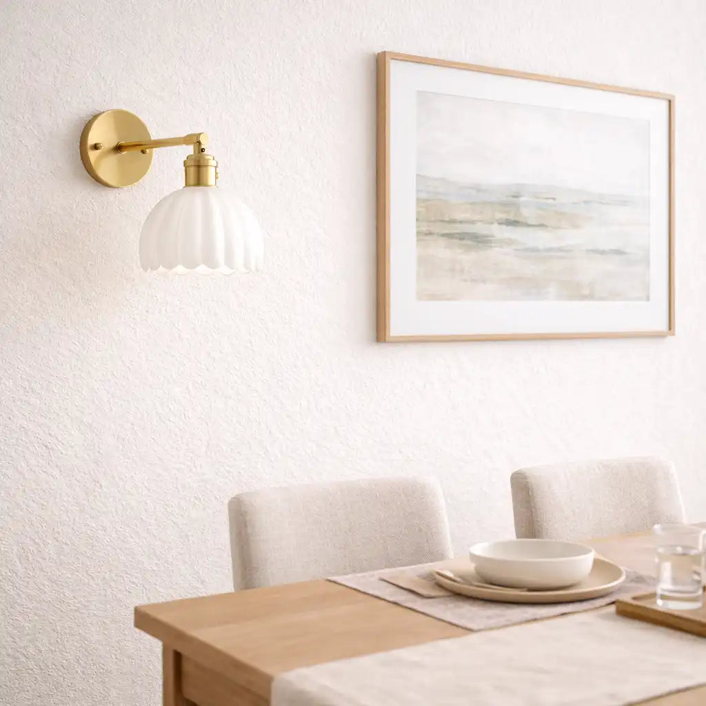 Retro Tulip Glass Wall Sconce