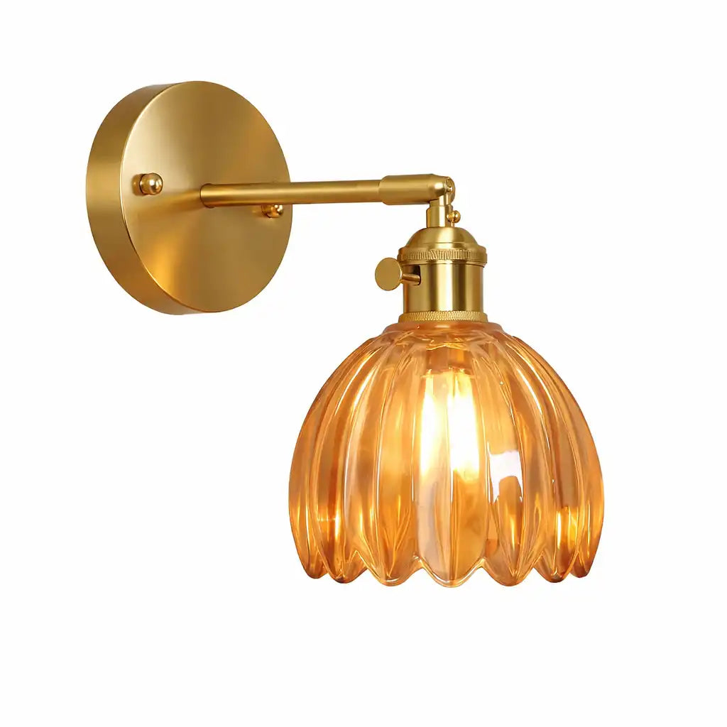 Retro Tulip Glass Wall Sconce