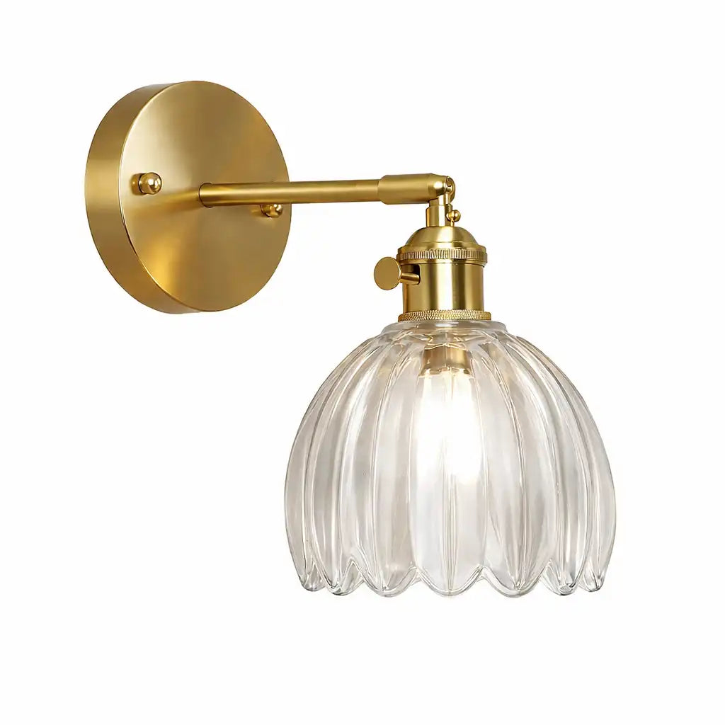 Eamon Vintage Tulip Glass Wall Light