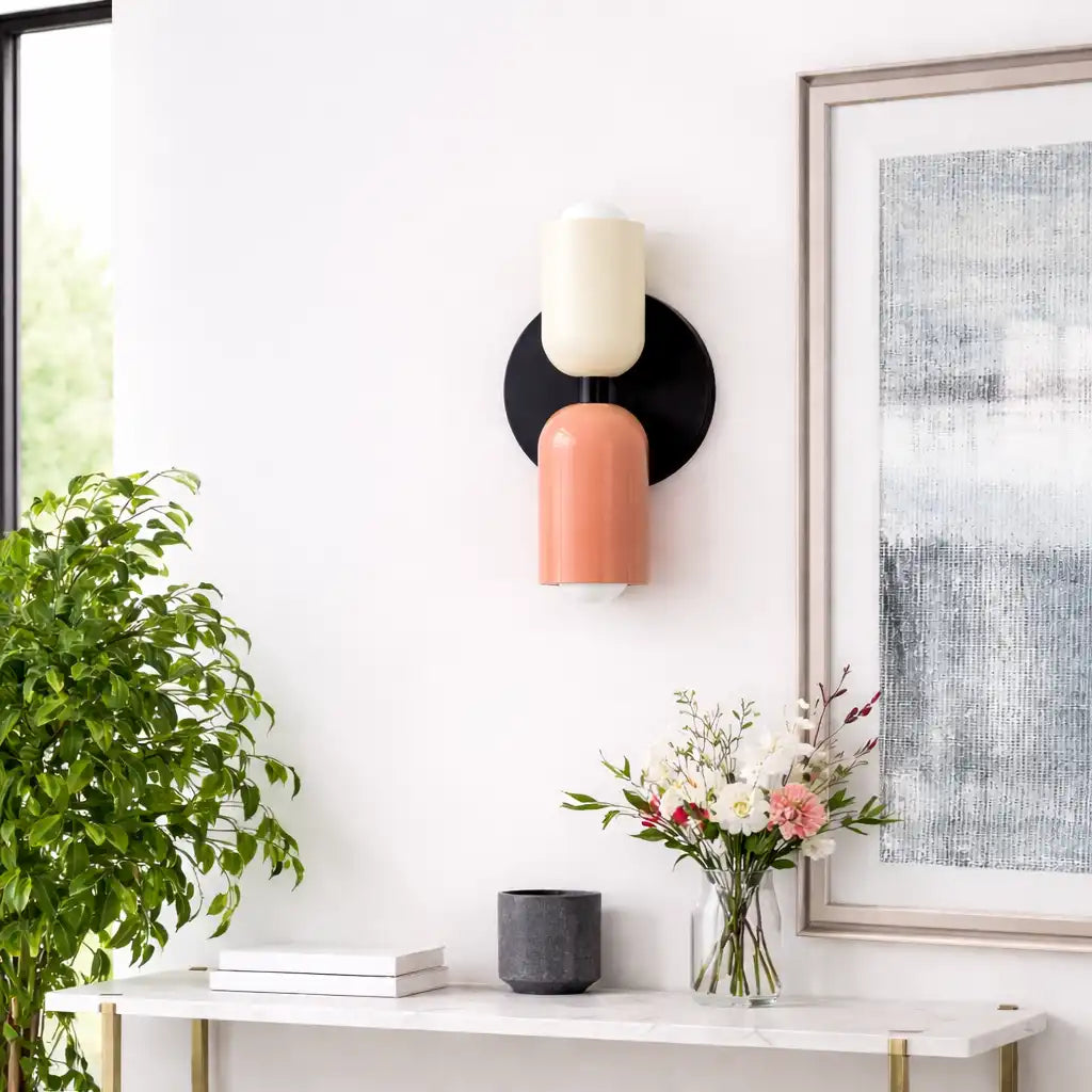 Amaris Minimalist Cream Glass Wall Light