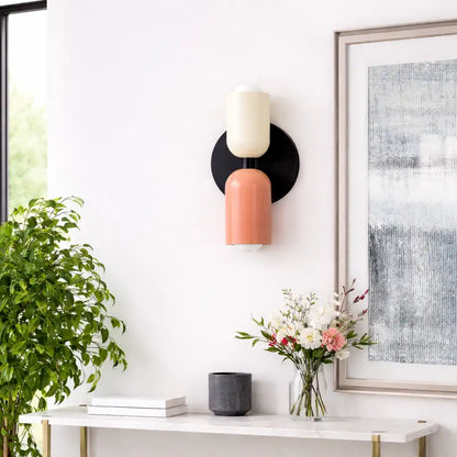 Cream Glass Glow Wall Sconce