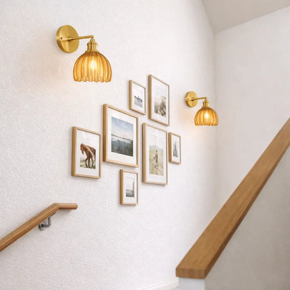 Retro Tulip Glass Wall Sconce