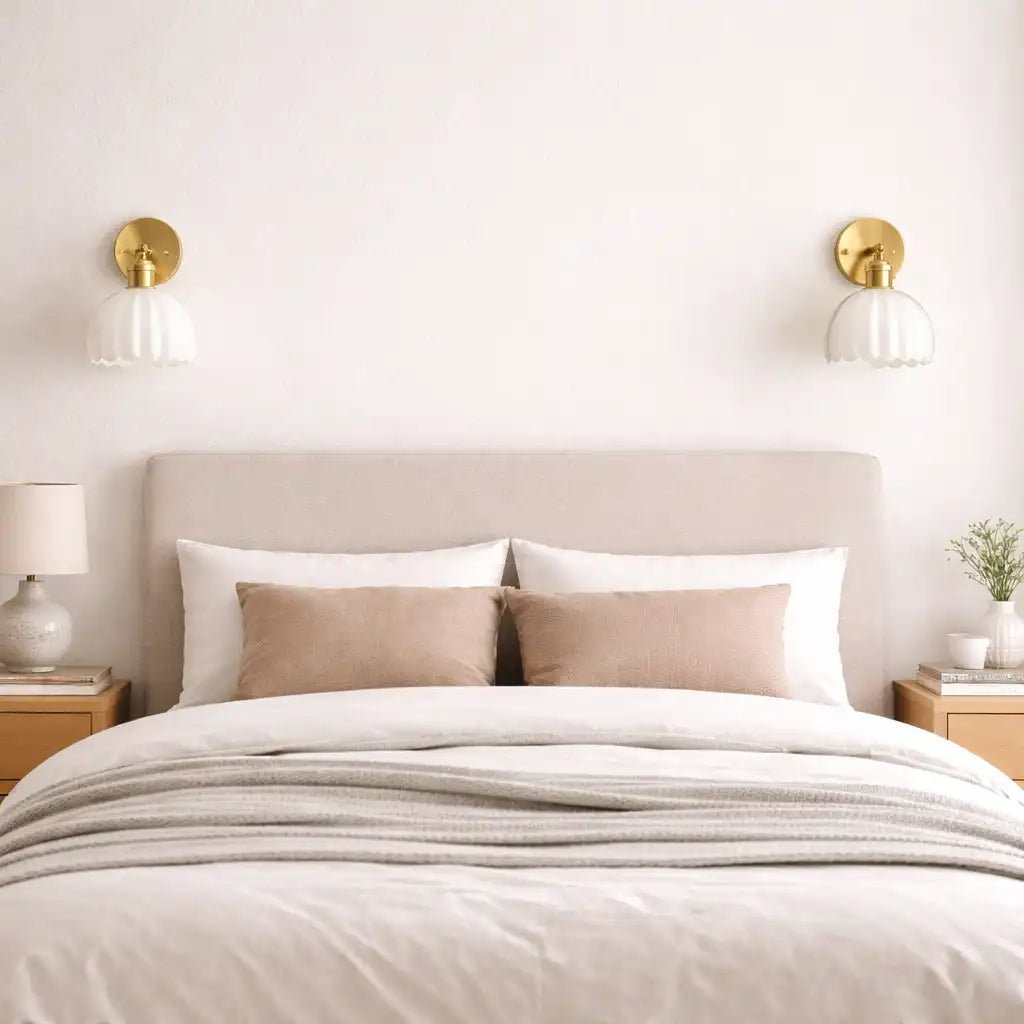 Eamon Vintage Tulip Glass Wall Light
