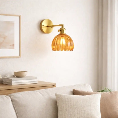 Retro Tulip Glass Wall Sconce
