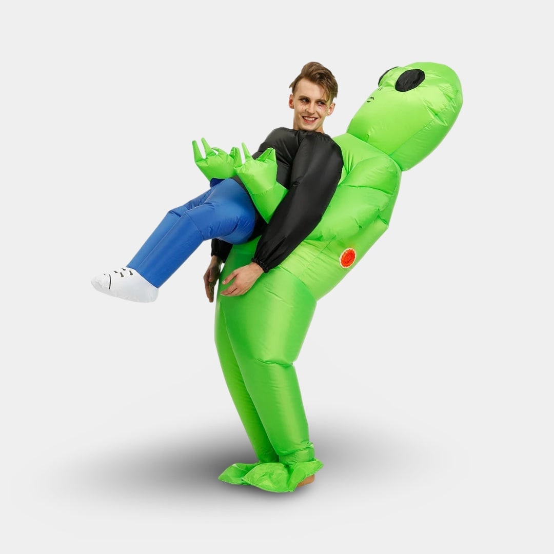 Inflatable Alien Costume with Battery-Operated Fan and Abduction Design - Image 3