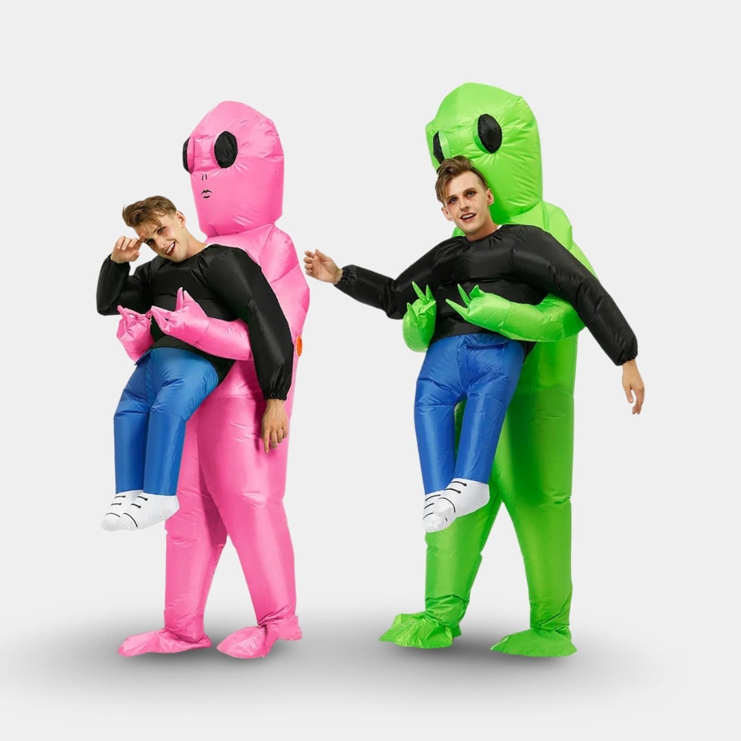 Inflatable Alien Costume with Battery-Operated Fan and Abduction Design - Image 6