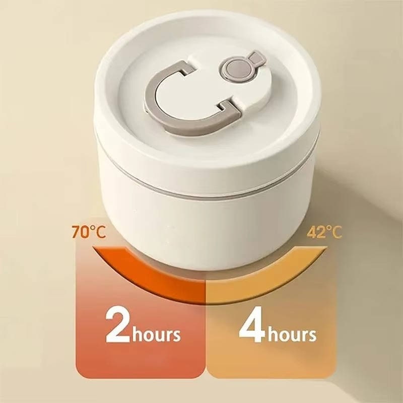Insulated Lunch Box with Stackable Stainless Steel Containers and Carrying Bag - Image 3