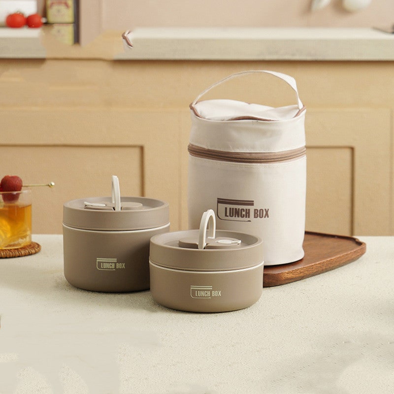 Insulated Lunch Box with Stainless Steel Containers Thermal Bento Design Carrying Bag - Image 24