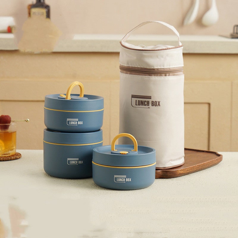 Insulated Lunch Box with Stainless Steel Containers Thermal Bento Design Carrying Bag - Image 26