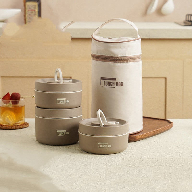Insulated Lunch Box with Stainless Steel Containers Thermal Bento Design Carrying Bag - Image 27