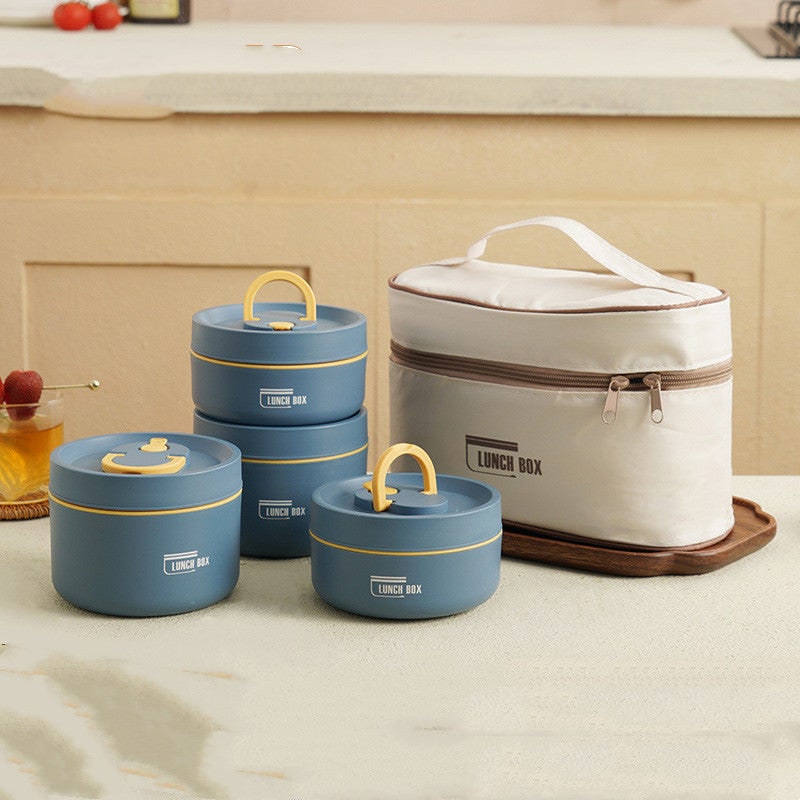 Insulated Lunch Box with Stainless Steel Containers Thermal Bento Design Carrying Bag - Image 29