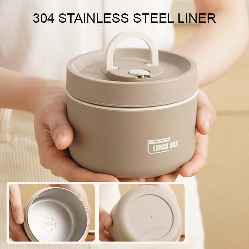 Insulated Lunch Box with Stainless Steel Containers Thermal Bento Design Carrying Bag - Image 3