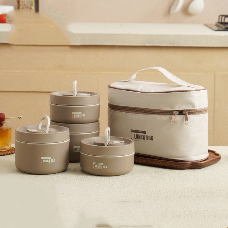 Insulated Lunch Box with Stainless Steel Containers Thermal Bento Design Carrying Bag - Image 30