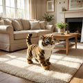 Interactive Pet Toy Tiger Cub with Walking Tail Wagging and Soft Plush Design - Image 1