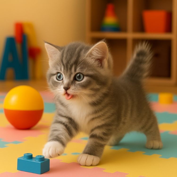 Interactive Robotic Toy Cat with Walking Meowing and Tail-Wagging Plush Kitten - Image 3