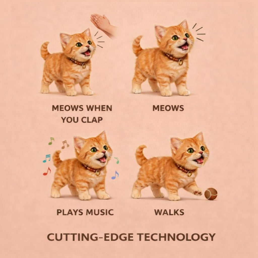 Interactive Toy Cat with Walking Meowing and Realistic Plush Design - Image 6