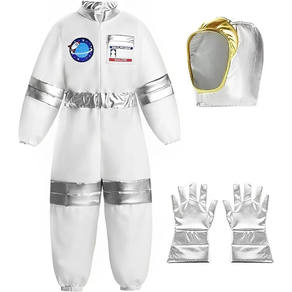 Kids' Astronaut Costume with Helmet and Gloves for Space Explorer Role Play - Image 5