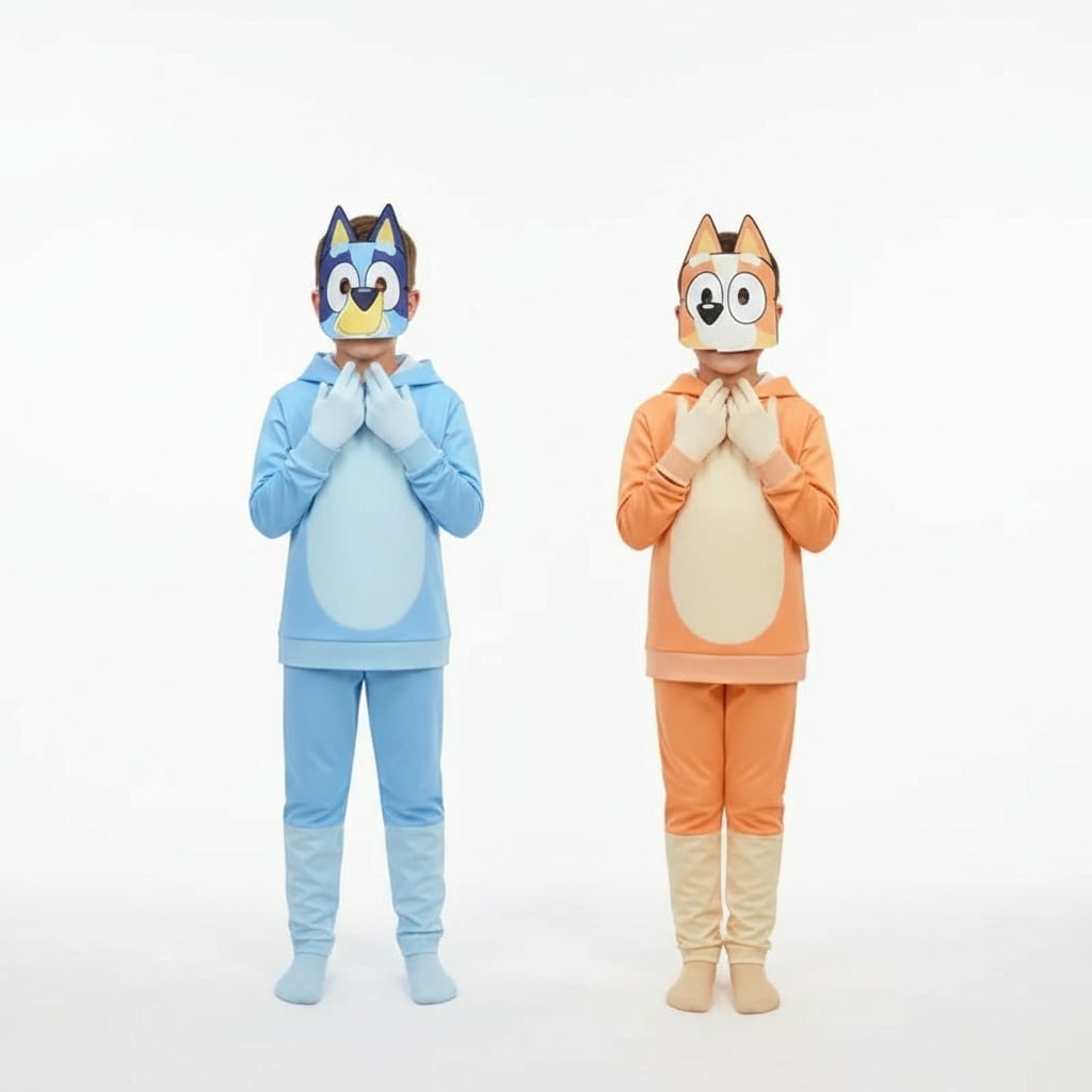 Kids' Character Costume with Hoodie, Pants and Mask for Dress-Up - Image 10