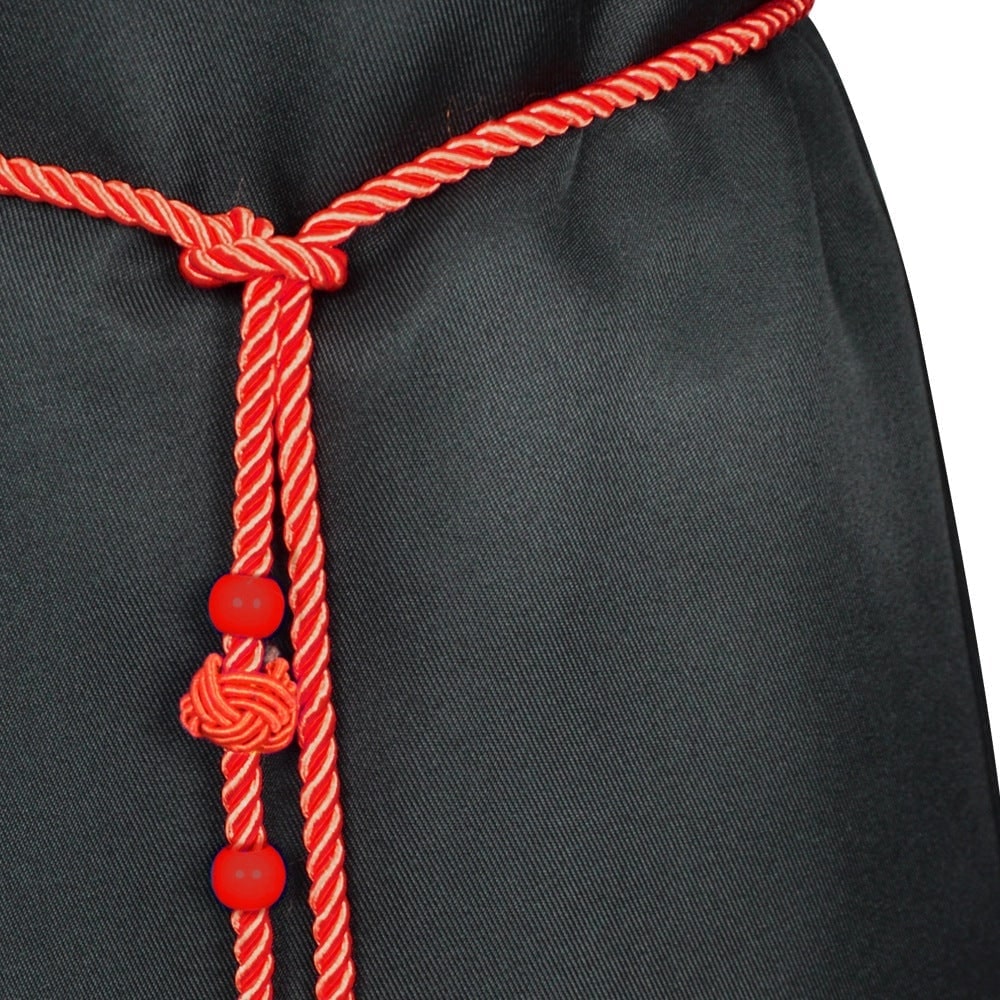 Kids' Halloween Korean Hanbok with Silver Flame Patterns Wide Bell Sleeves Woven Hat - Image 7