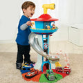 Kids' Lookout Tower Toy Playset with Spiral Slide Vehicles and Periscope - Image 1