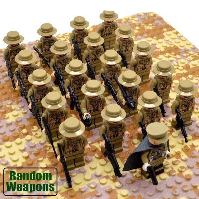 Kids' Military Toy Soldiers Building Block Set with Miniature Minifigures and Weapons 21 Pieces - Image 5