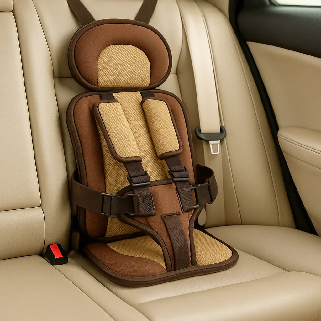 Kids' Portable Car Seat Booster with Five-Point Safety Harness and Padded Headrest - Image 7