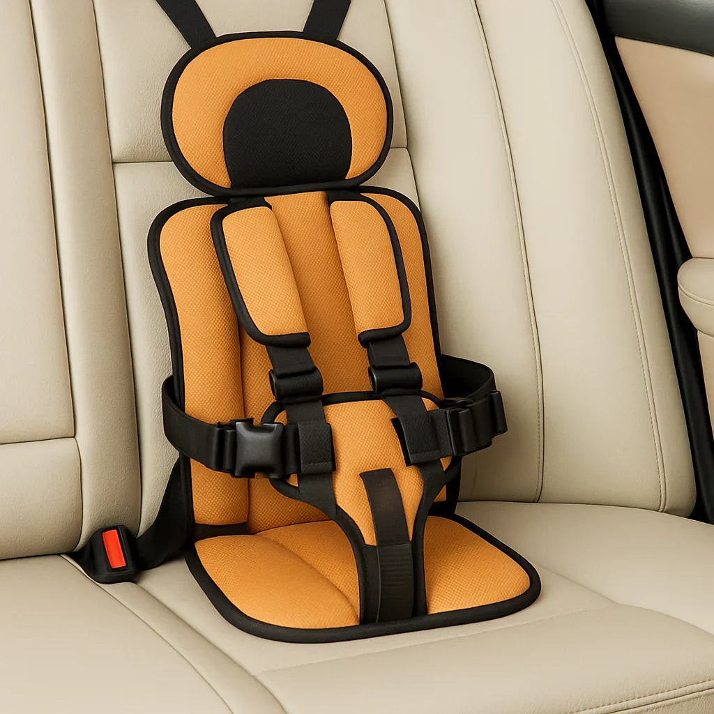 Kids' Portable Car Seat Booster with Five-Point Safety Harness and Padded Headrest - Image 8
