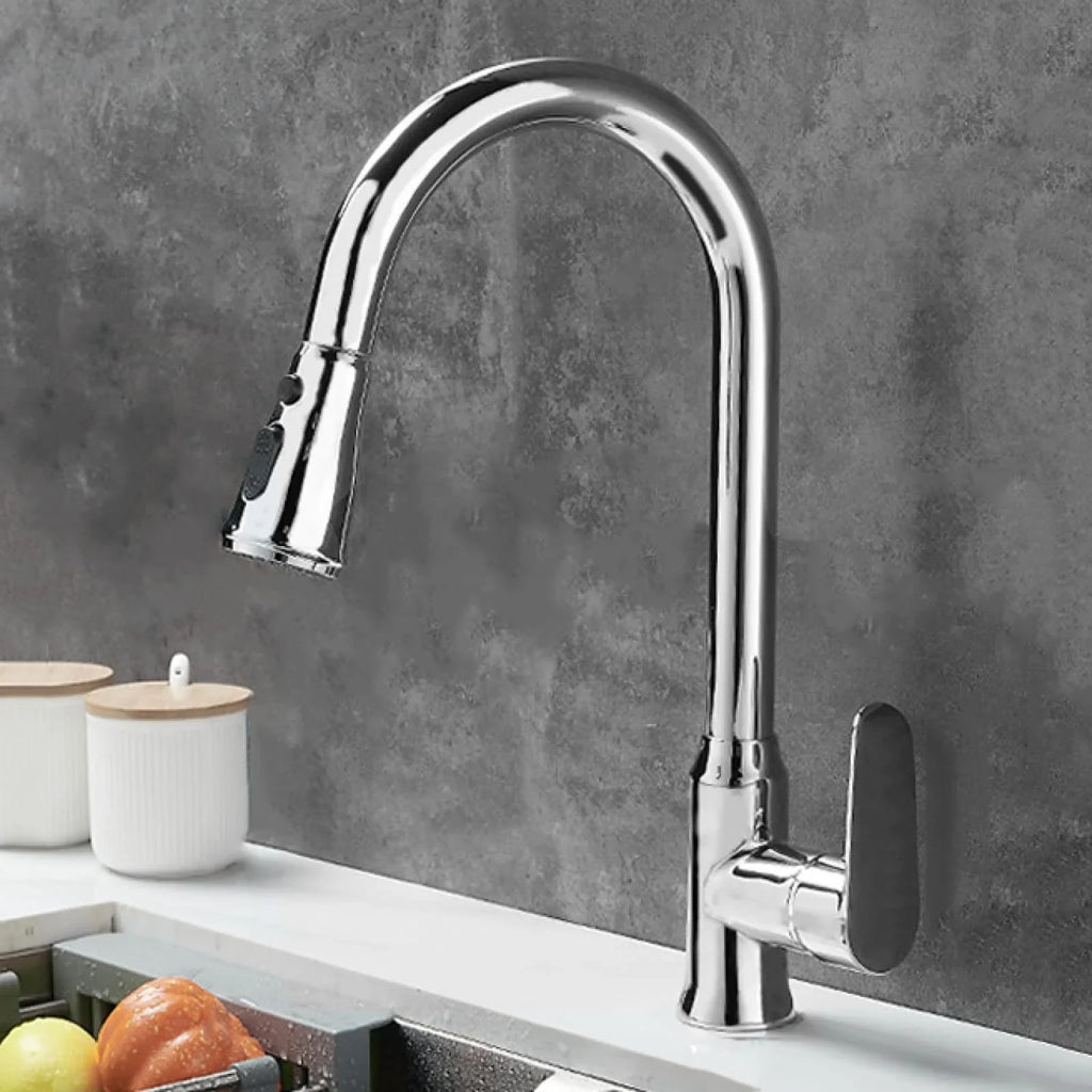Kitchen Faucet with Pull-Down Spray Head and 360° Swivel Spout - Image 9